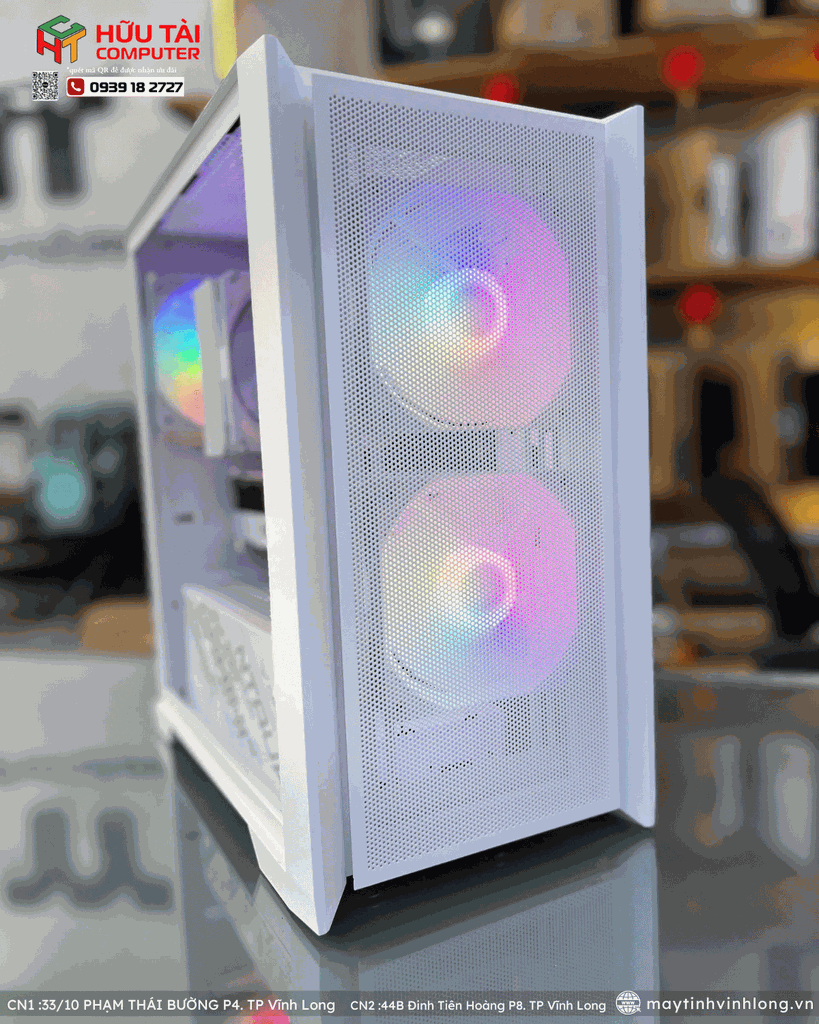 FULL PC HTC GAMING CENTAUR OD-C09 W V2 (B660M , i5 13400F, RAM 16GB, SSD 512GB,PSU 650W, RTX 3060_12GB, Màn hình 24inch)
