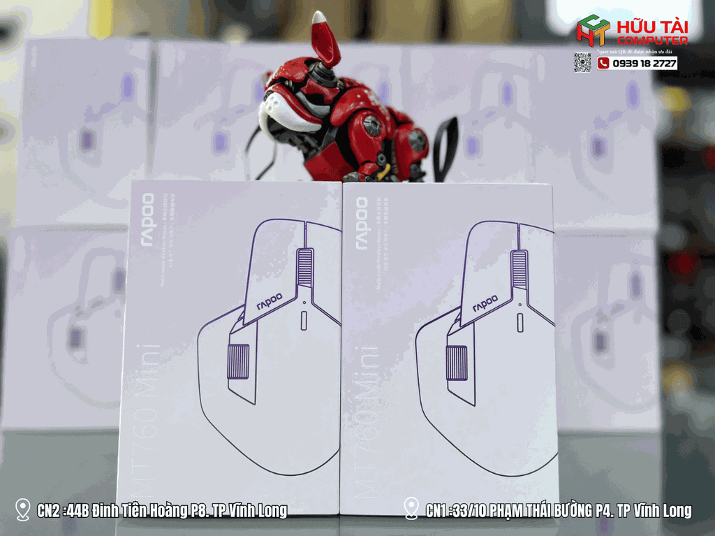 Chuột Rapoo MT760 Mini Không Dây Đen