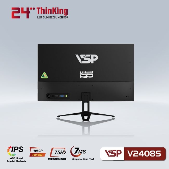 MÀN HÌNH VSP V2408S LED TRÀN VIỀN SLIM BEZEL 24 inch – BLACK