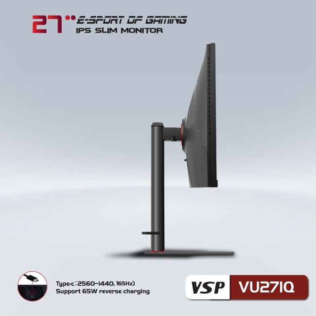 MÀN HÌNH VSP VU271Q 27 INCH 2K ESPORT GAMING QHD /USB-C TYPE-C