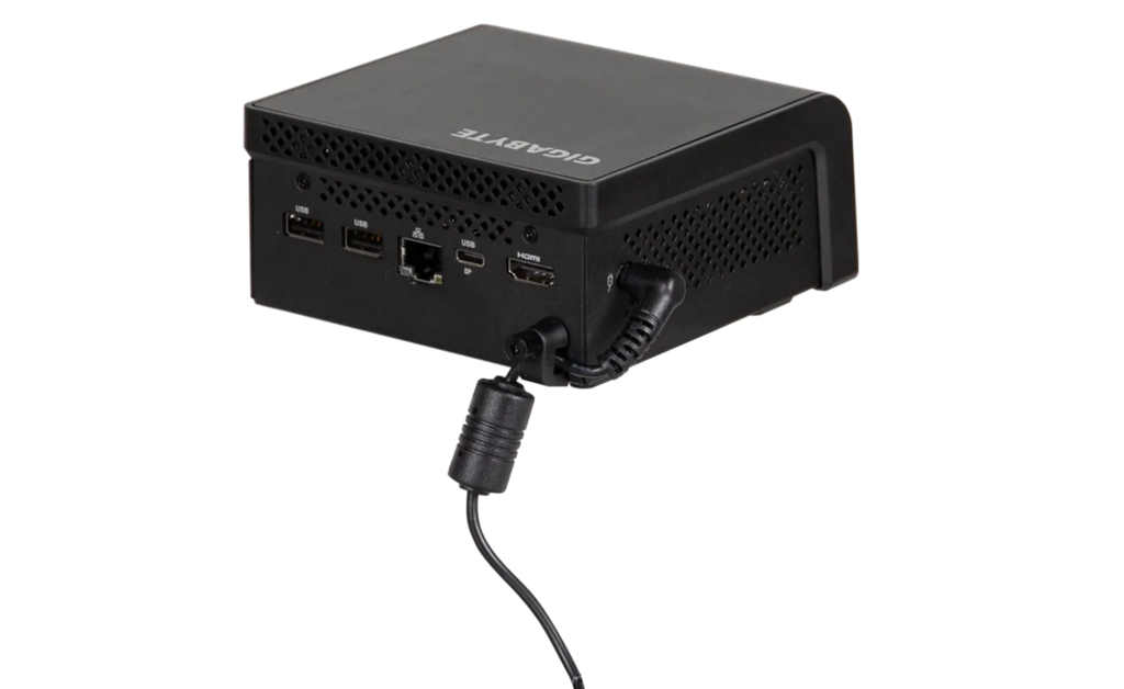 GIGABYTE BRIX (GB-BTIP-N250) N250/1xD5-4800 /1xNVMe/1x Sata/1xHDMI/WF/BT/1xLAN/VESA/nOS/ĐEN