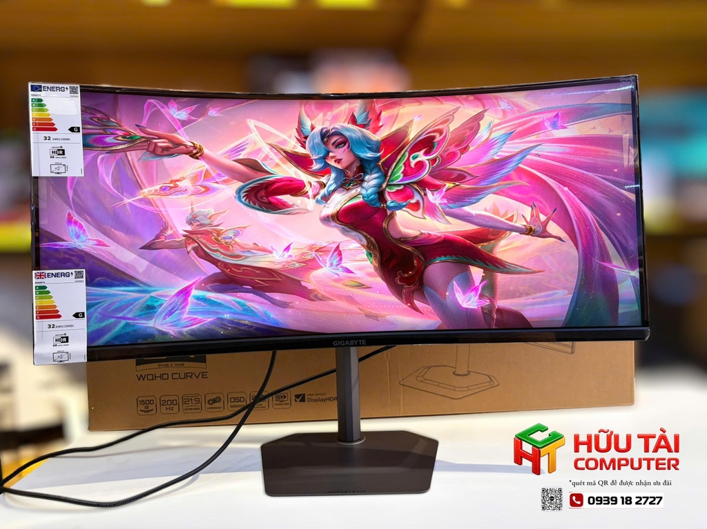 Màn hình Gigabyte G34WQC2 34 inch (WQHD (2K)/ VA/ 200Hz/ 1 ms)