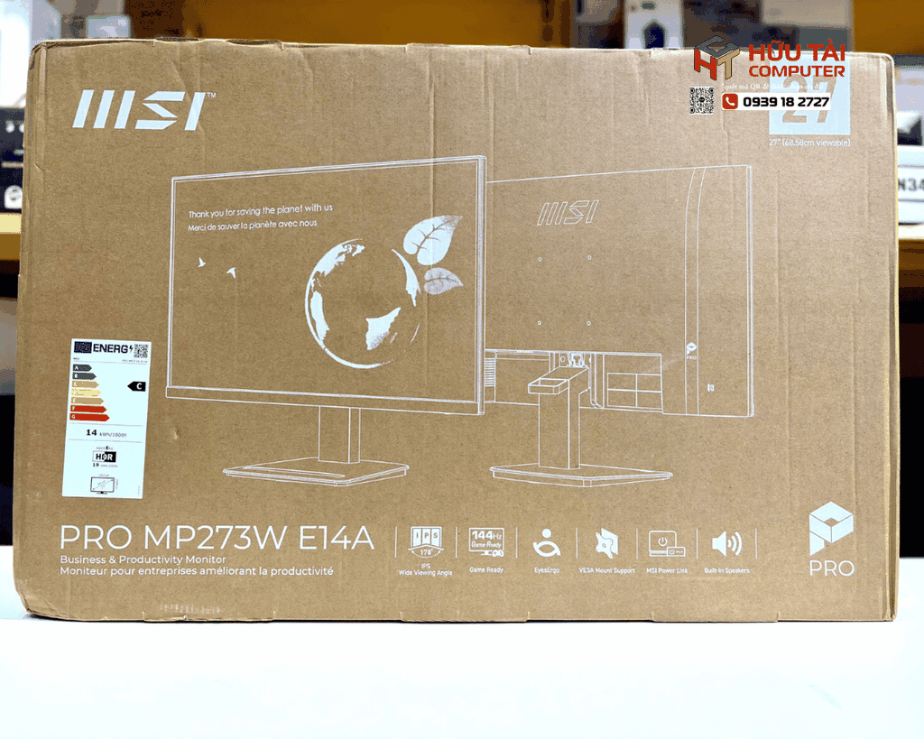Màn hình MSI PRO MP273W E14A 27″ IPS FHD 144Hz 1ms