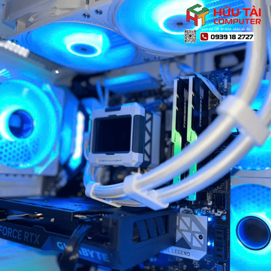 PC GAMING HTC JETEK CSGO2 D.VA2 WHITE ( ASROCK B550M STEEL LEGEND , Ryzen 7 5700X3D, Ram G.Skill Trident Z RGB 16GB DDR4 3600MHz , SSD Apacer AS2280P4U 512G, MIK C650B 650W 80PLUS,   )
