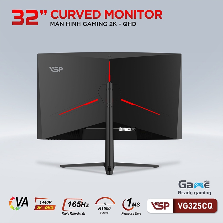 Màn hình Cong VSP VG325CQ 31.5 inch 2K VA 165Hz 1ms