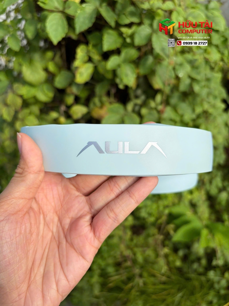 Tai Nghe Gaming Không Dây AULA G7 Pro Blue (Âm Thanh Vòm 7.1, Mic Chống Ồn AI, Đèn RGB)