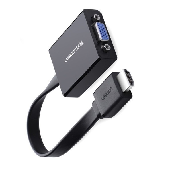 Cáp chuyển đổi từ HDMI sang VGA dẹt có Audio Ugreen 40248