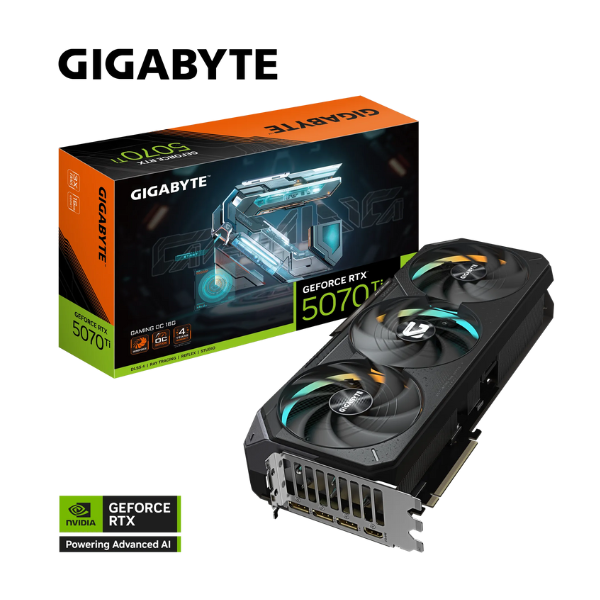 Card màn hình GIGABYTE GeForce RTX 5070 Ti GAMING OC 16G (GV-N507TGAMING OC-16GD)