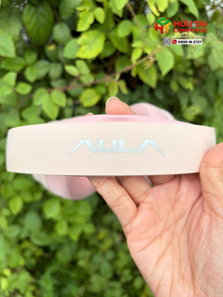Tai Nghe Gaming Không Dây AULA G7 Pro PINK(Âm Thanh Vòm 7.1, Mic Chống Ồn AI, Đèn RGB)