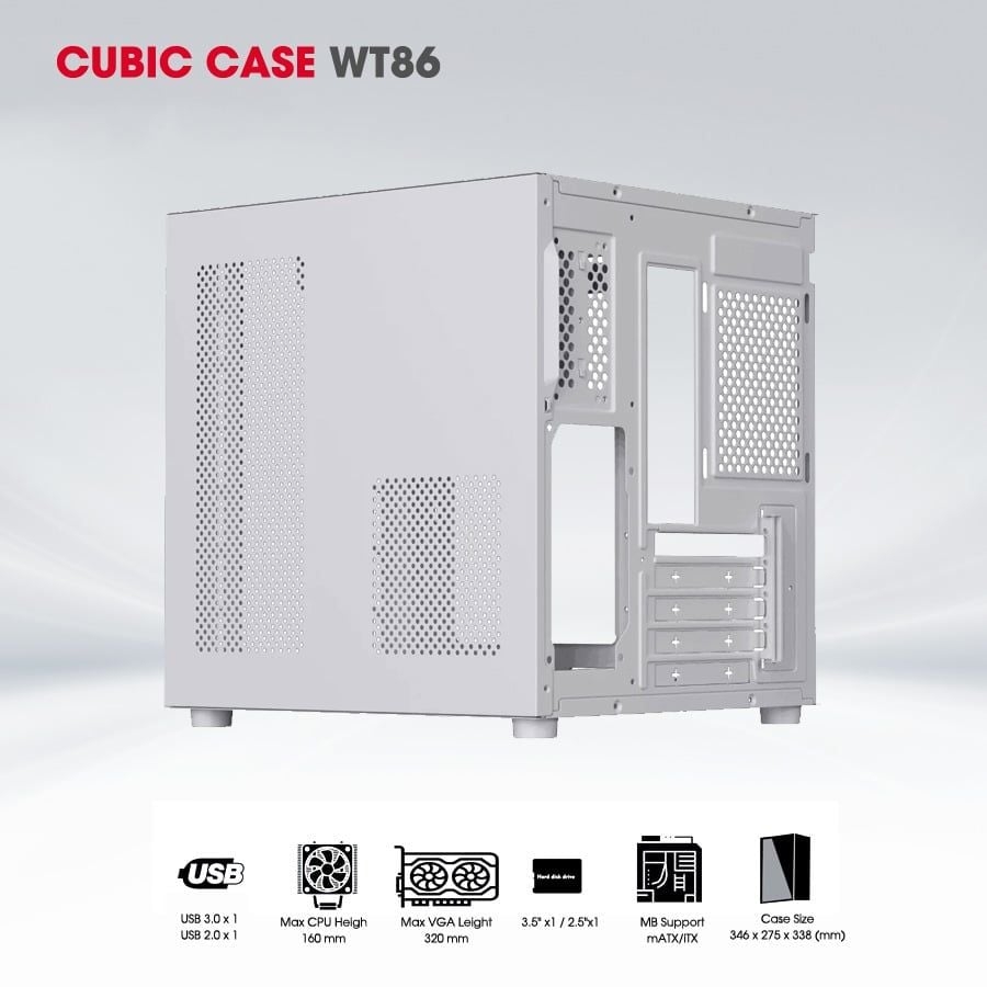 VỎ CASE COOLERPLUS CUBIC WT86/BL82