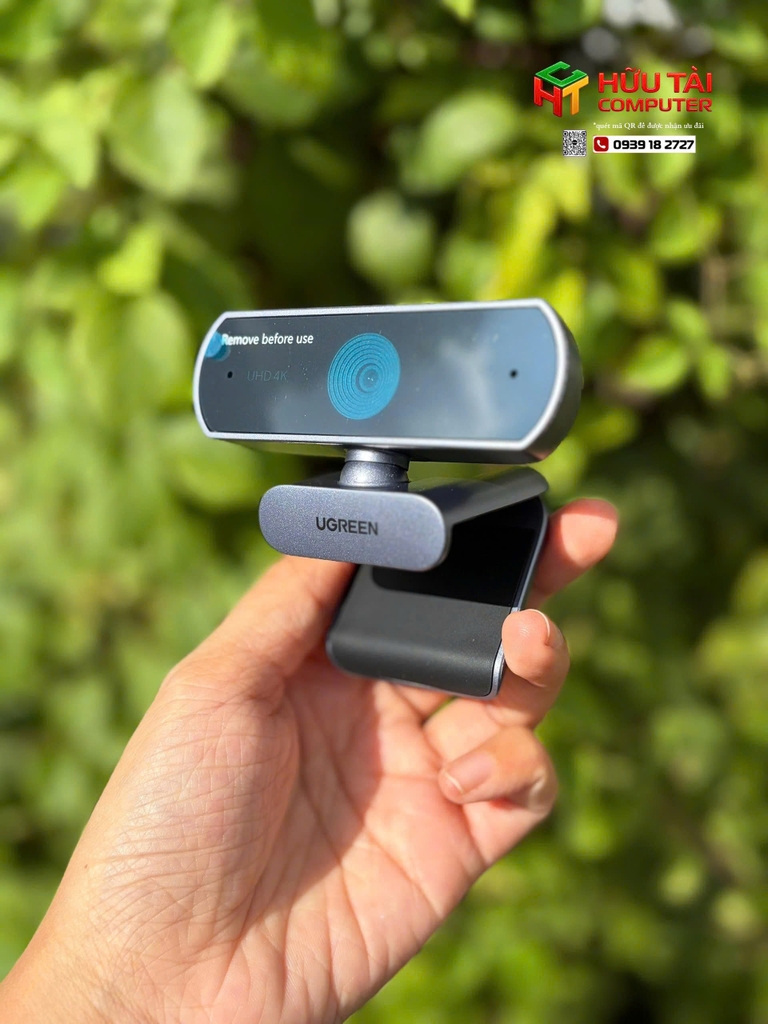 Webcam 4K Ugreen CM831 mic đa hướng thu âm 5m – Độ phân giải 4K@30FPS / 1080p@60FPS, lấy nét tự động