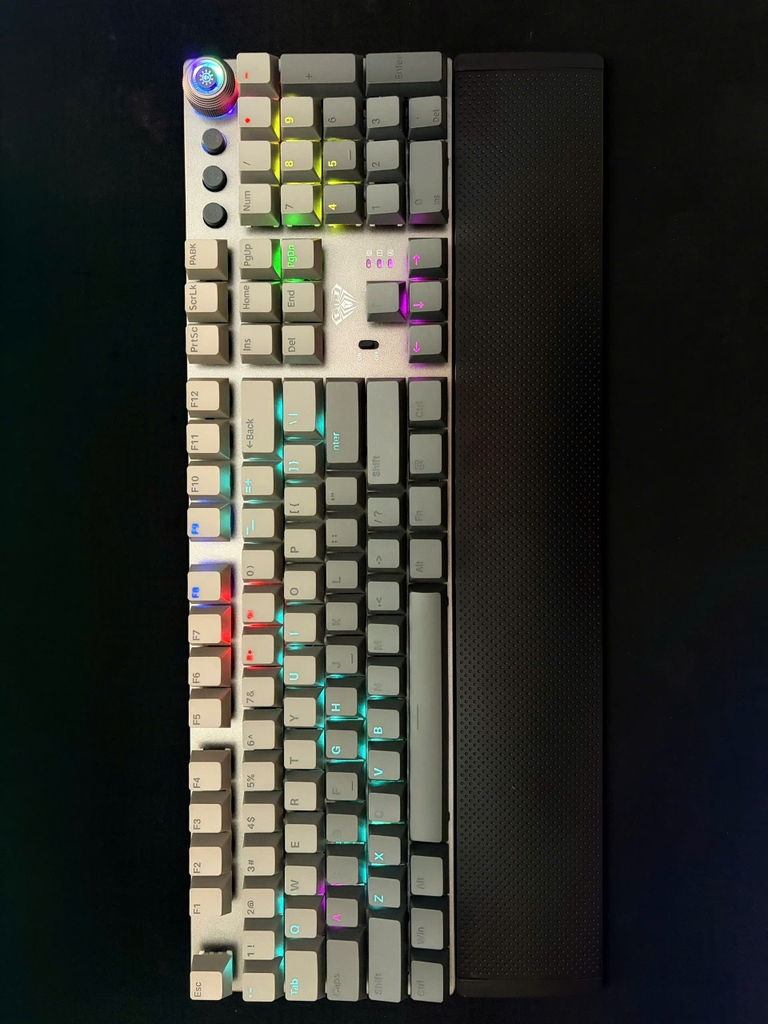 Bàn phím cơ Aula 3 MODE F2088AIR xám đen gradient Red Switch