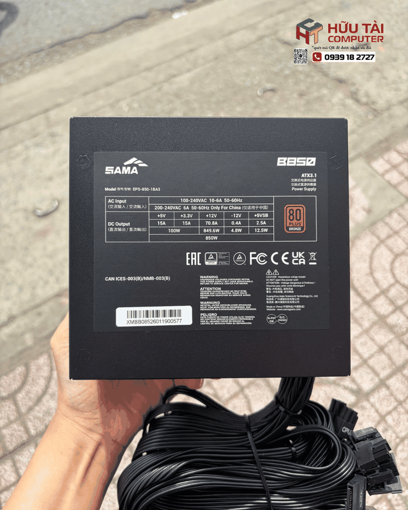 NGUỒN MÁY TÍNH SAMA B850 - PLUS BRONZE (ATX 3.1-PCI 5.1)