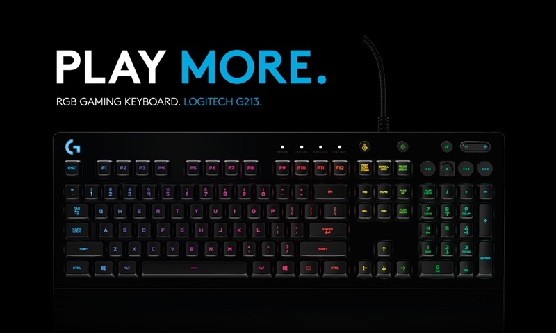 Bàn phím giả cơ Logitech G213 Prodigy RGB Gaming