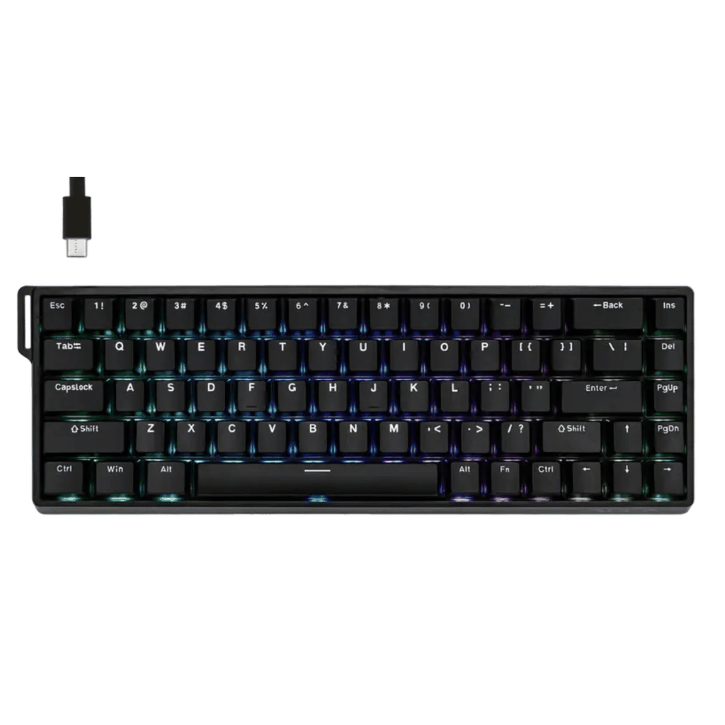 Bàn phím cơ gaming AULA WIN68HE (Đen/ Gray Wood magnetic switch) (4067)