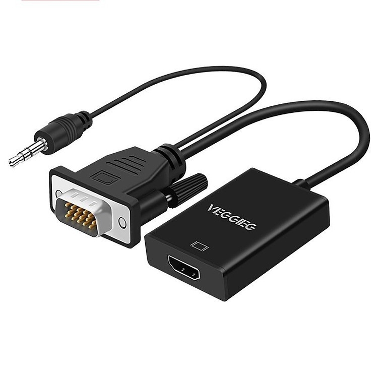 Cáp chuyển đổi VGA to HDMI VZ618 có âm thanh Veggieg