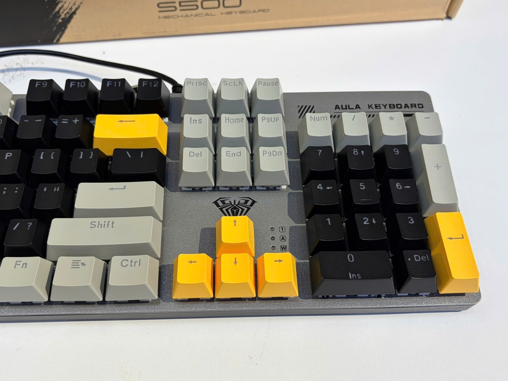 Bàn phím cơ AULA S500 GAMING CÓ DÂY (Phiên bản Xám+đen+vàng/ Red switch) (4869)