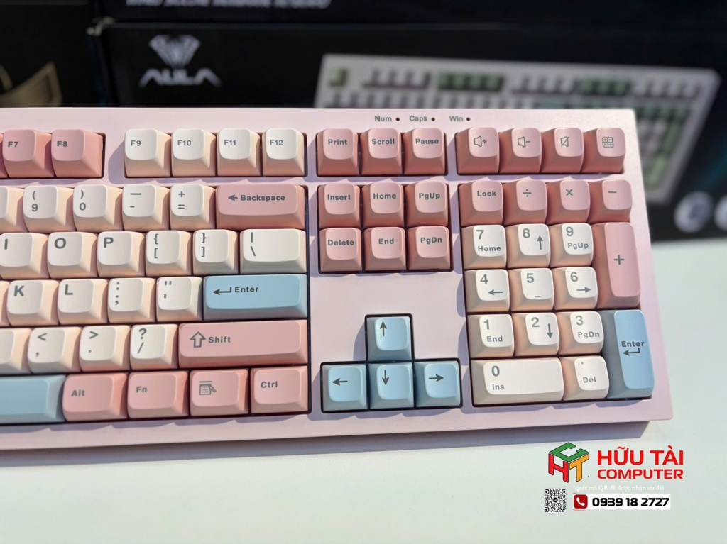 Bàn phím AULA S102 GIẢ CƠ GAMING CÓ DÂY (Phiên bản Hồng + Xanh dương) (4739)
