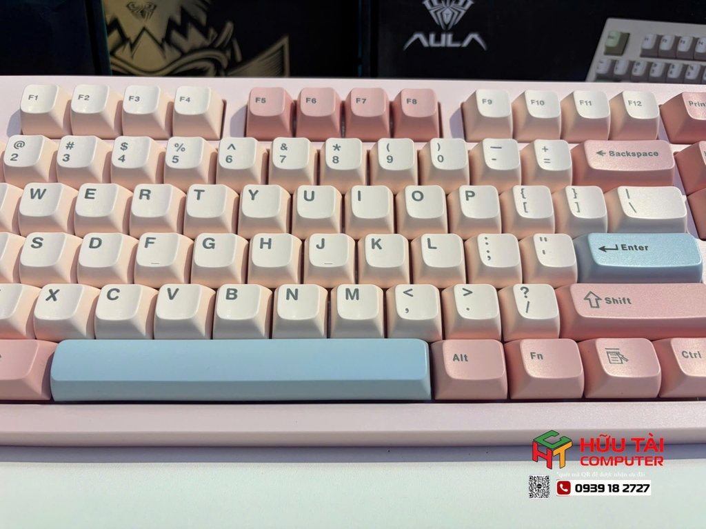 Bàn phím AULA S102 GIẢ CƠ GAMING CÓ DÂY (Phiên bản Hồng + Xanh dương) (4739)