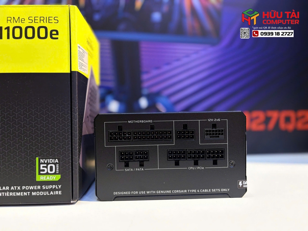 Nguồn máy tính Corsair RM1000e - 80 Plus Gold - Full Modular (1000W)