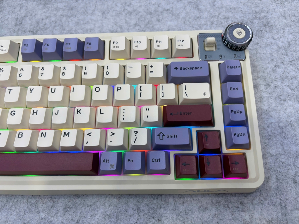 Bàn phím cơ AULA AU75 Purple Red Bean 3 Mode Star Vector Switch