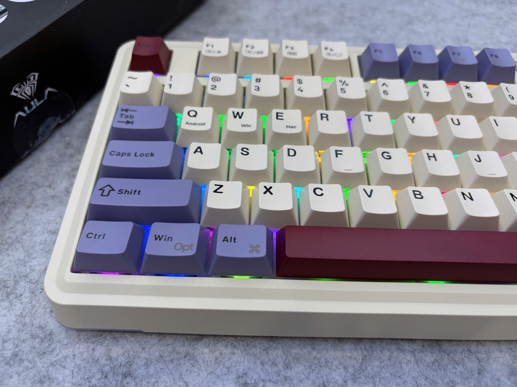 Bàn phím cơ AULA AU75 Purple Red Bean 3 Mode Star Vector Switch