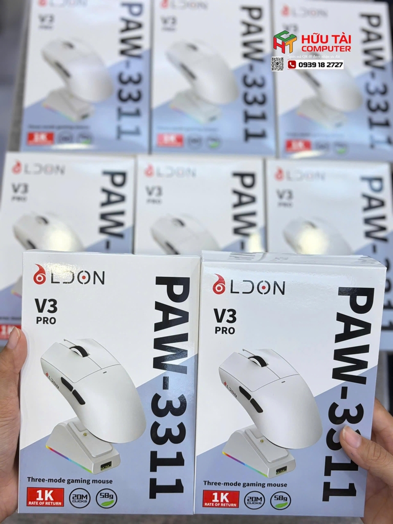 Chuột gaming Magic LDON V3 PRO 3 Mode Dock sạc