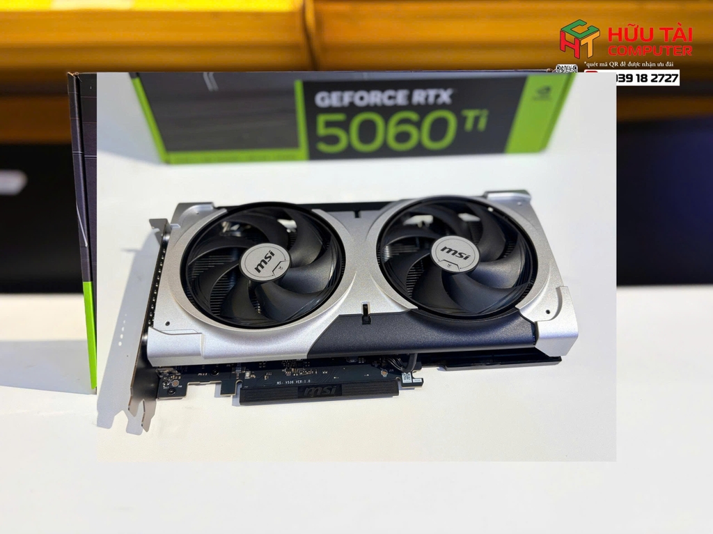 Card màn hình NVIDIA GeForce RTX 5060 Ti MSI VENTUS 2X PLUS | 8GB GDDR7, 4608 CUDA, 600W