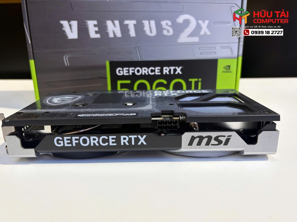 Card màn hình NVIDIA GeForce RTX 5060 Ti MSI VENTUS 2X PLUS | 8GB GDDR7, 4608 CUDA, 600W