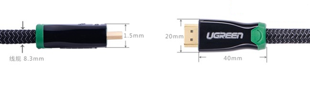 Cáp HDMI 1.4 vỏ bọc kim loại 4K dài 15m Ugreen 10298