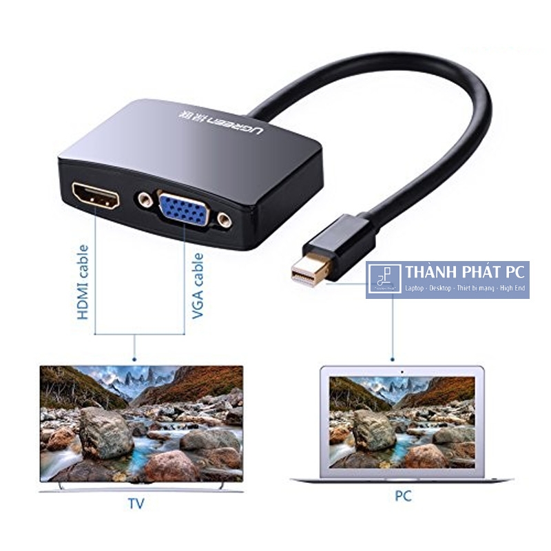 Cáp chuyển đổi Mini Displayport to HDMI/ VGA Ugreen 10439