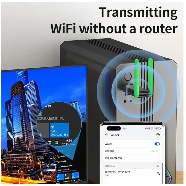 Bộ Thu Phát Wifi VegGieg USB 3.0 2 Antena 1400MB V-K1401