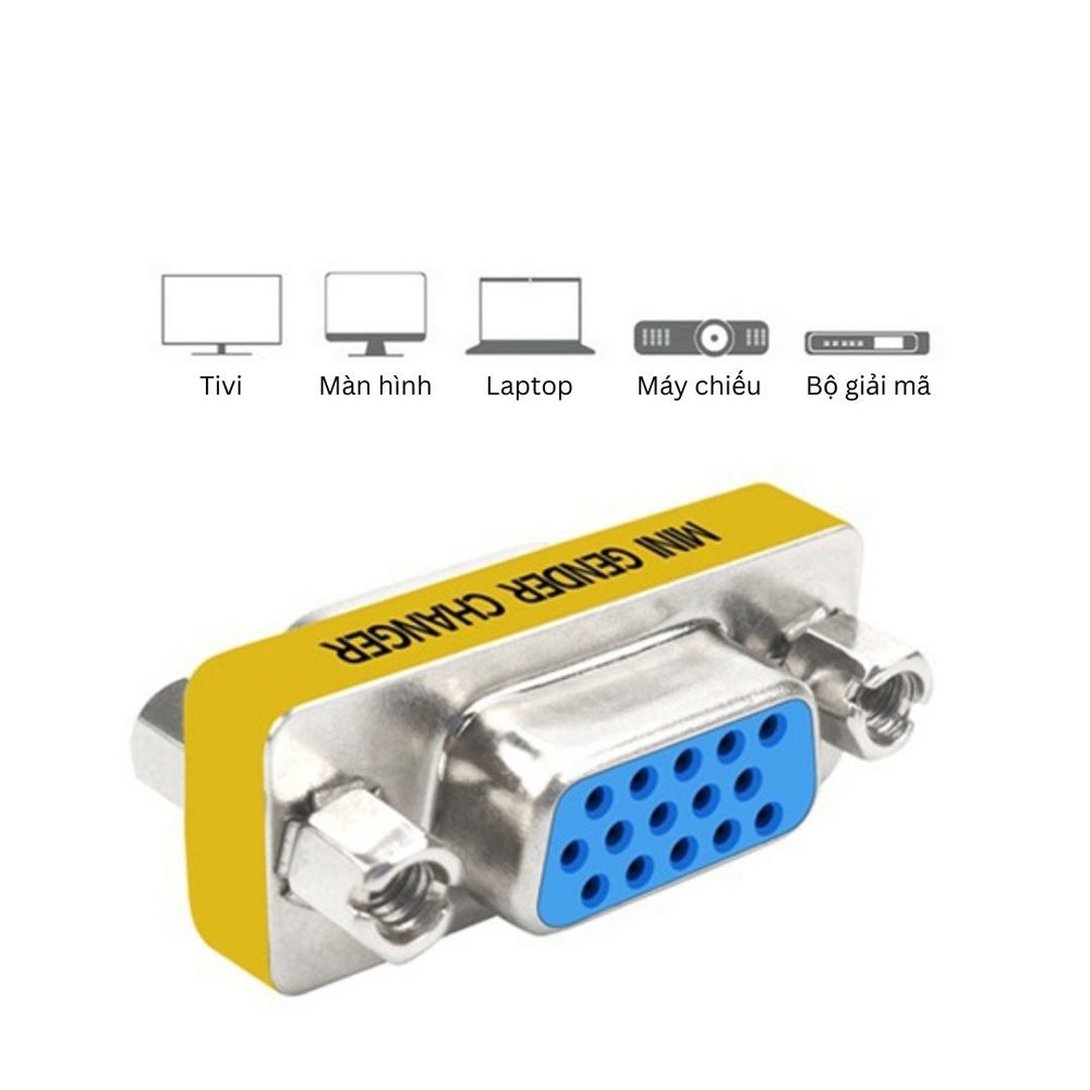 Đầu Nối VGA 2 Đầu Âm VegGieg V-S111