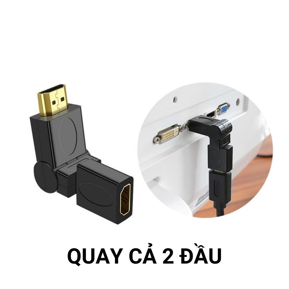 Đầu Nối HDMI Quay 360 Độ VegGieg V-S109