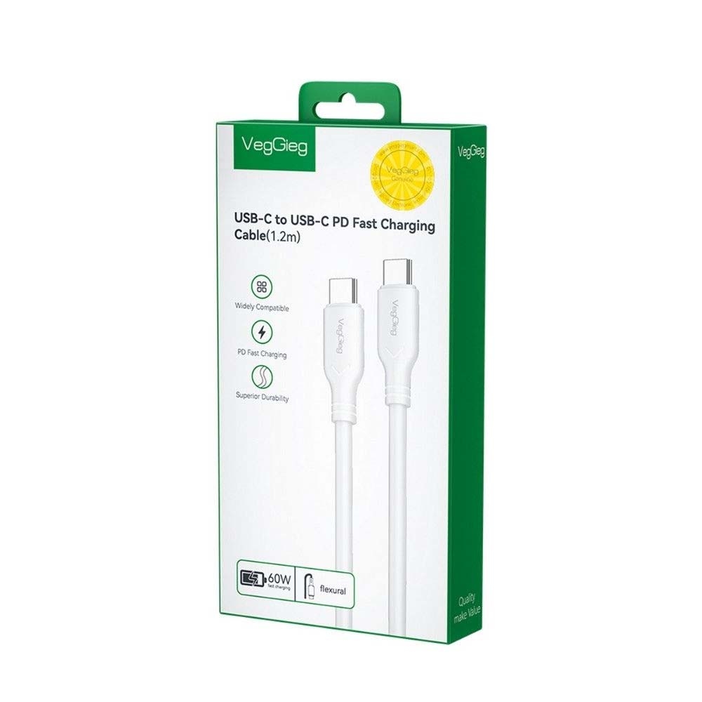 Cáp Sạc Nhanh VegGieg Type-C 60W V-M001C