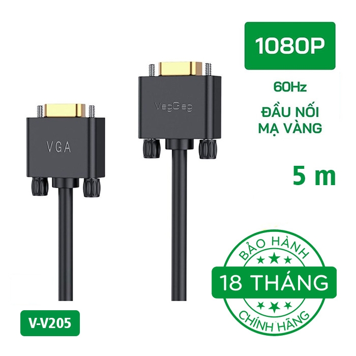 Cáp VGA 3+6 VegGieg V-V202 (dài 1,5 - 30m)