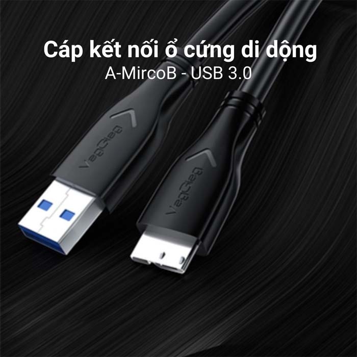 Cáp dữ liệu ổ cứng di động A-MircoB sang USB 3.0 VegGieg V-U318