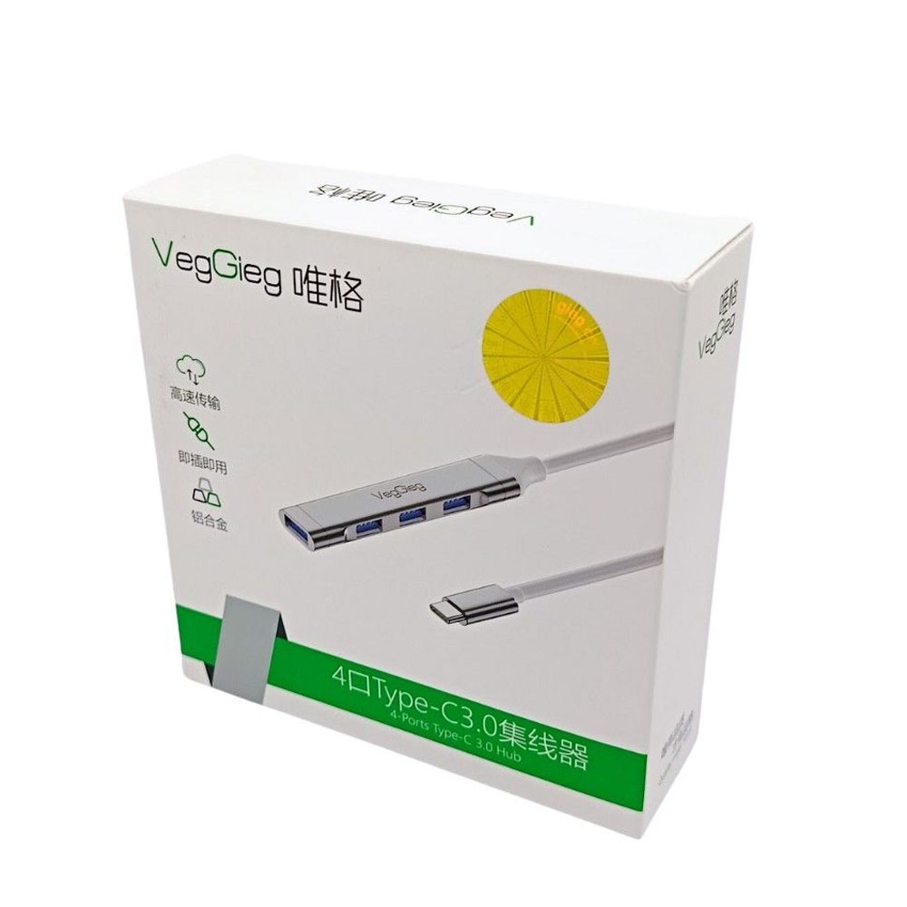 HUB USB VegGieg Type-C ra 4 Cổng USB 3.0 V-K303