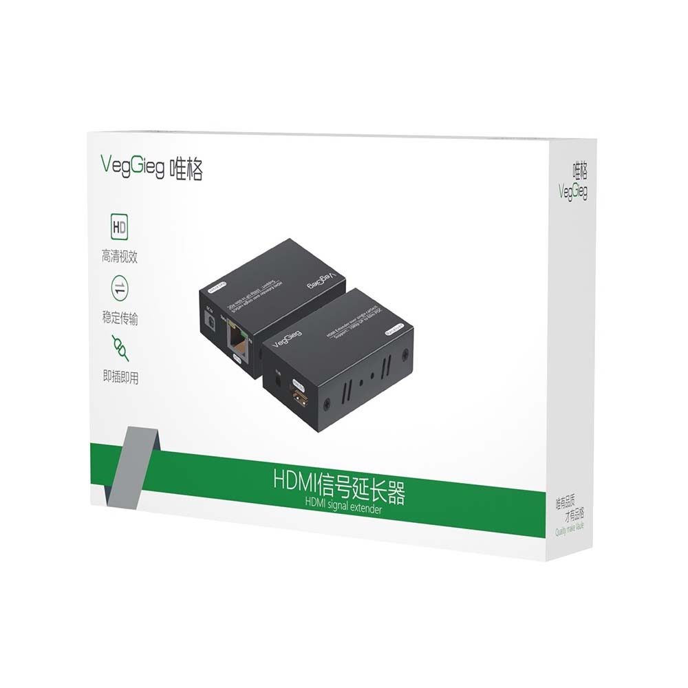 Bộ nối dài HDMI qua Lan (60m) VegGieg V-HD60