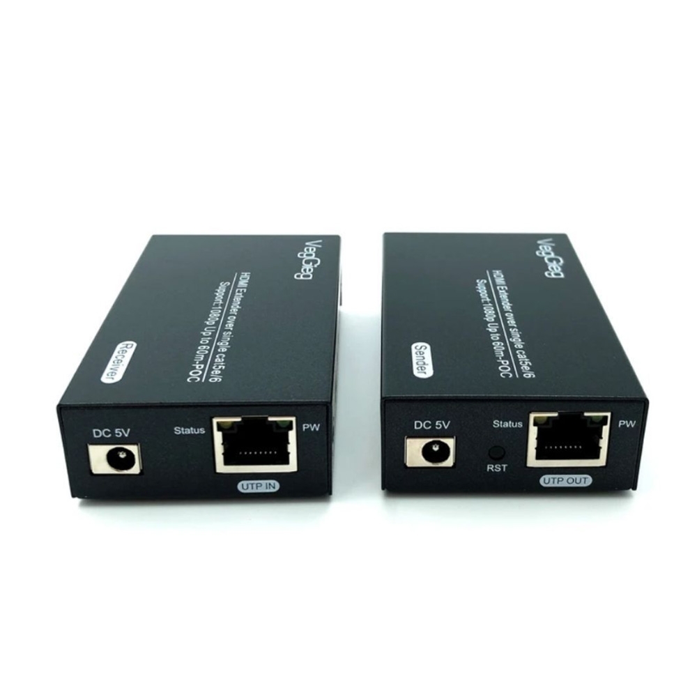 Bộ nối dài HDMI qua Lan (60m) VegGieg V-HD60