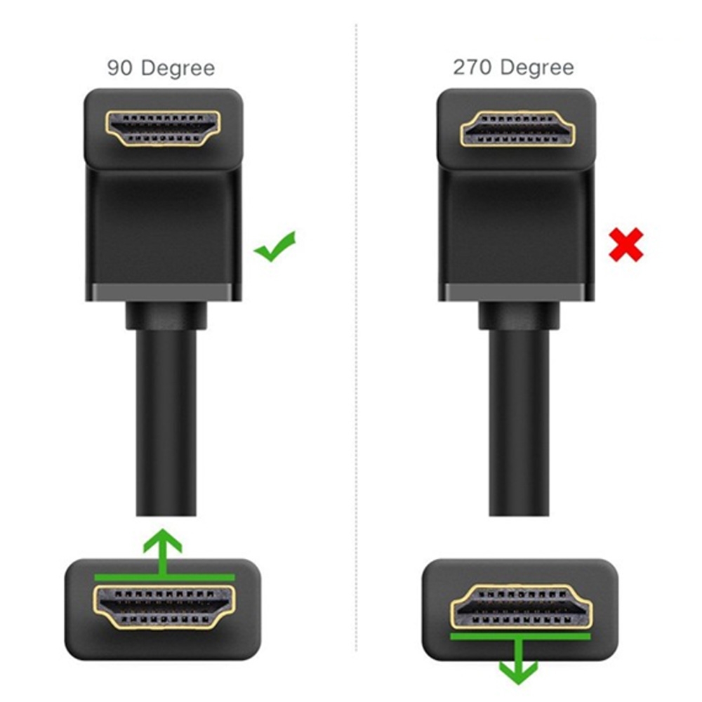 Cáp HDMI 1.4 bẻ góc vuông dài 2m Ugreen 10173