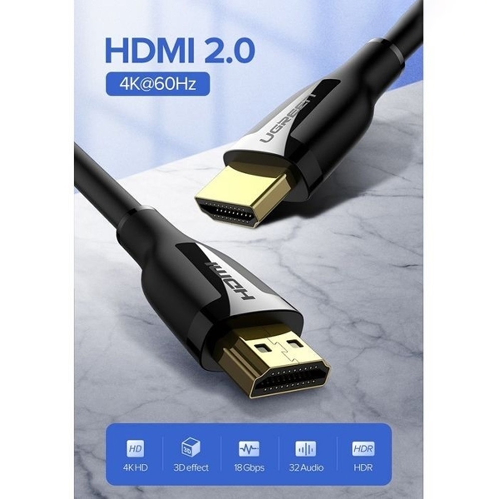 Cáp HDMI 2.0 cao cấp dài 1,5m 4K@60Hz Ugreen 60439
