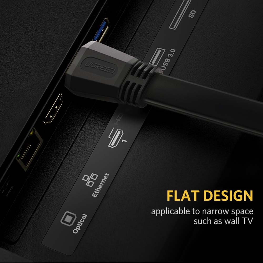 Cáp HDMI 2.0 dẹt dài 3m 4K@60Hz Ugreen 50820