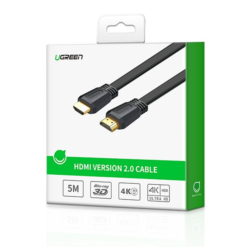 Cáp HDMI 2.0 dẹt dài 2m 4K@60Hz Ugreen 70159
