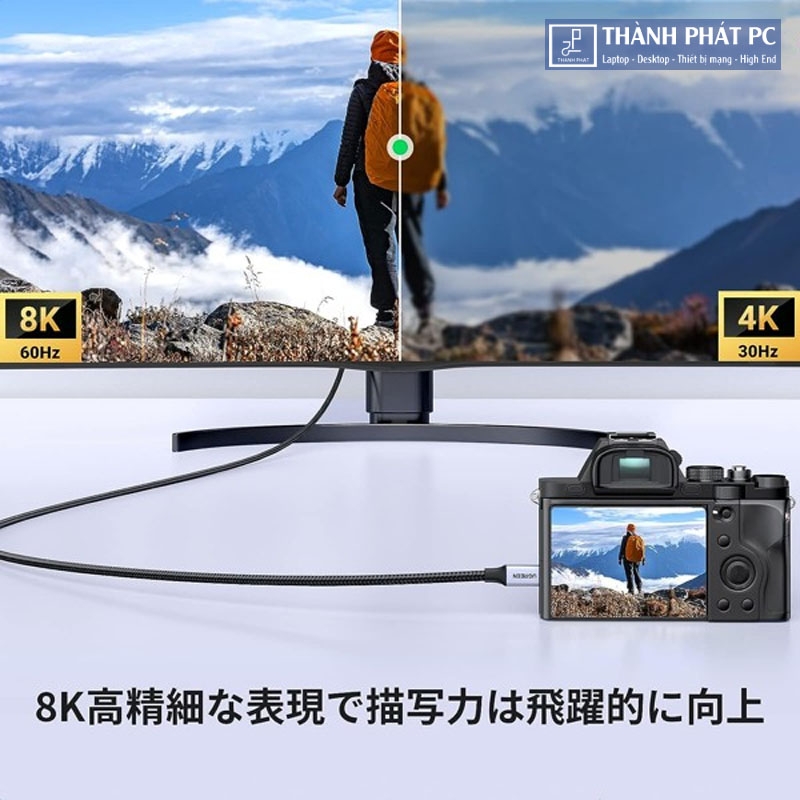 Cáp chuyển đổi Micro HDMI to HDMI 8K60Hz dài 2m Ugreen 15517