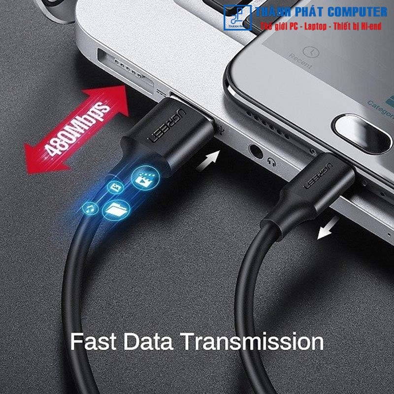 Cáp sạc micro USB dài 0.5m Ugreen 60135