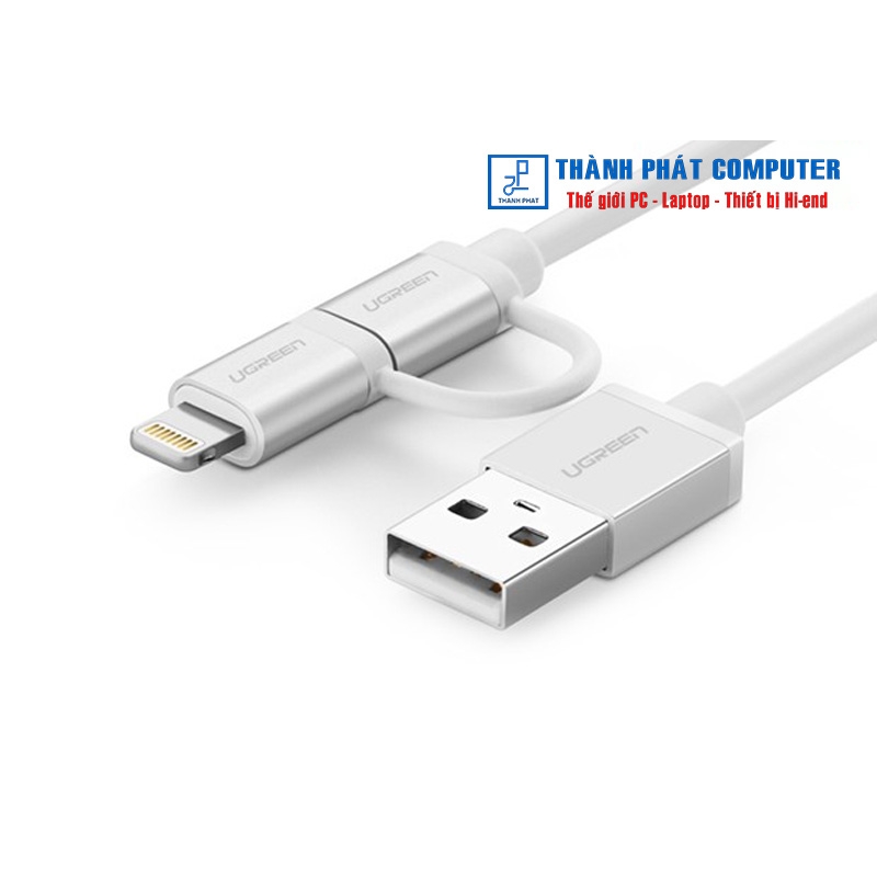 Cáp USB 2.0 sang Micro USB & Lightning dài 1m Ugreen 20748