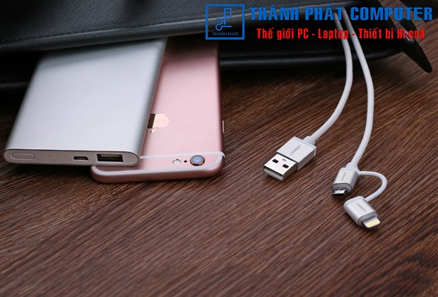 Cáp USB 2.0 sang Micro USB & Lightning dài 1m Ugreen 20748