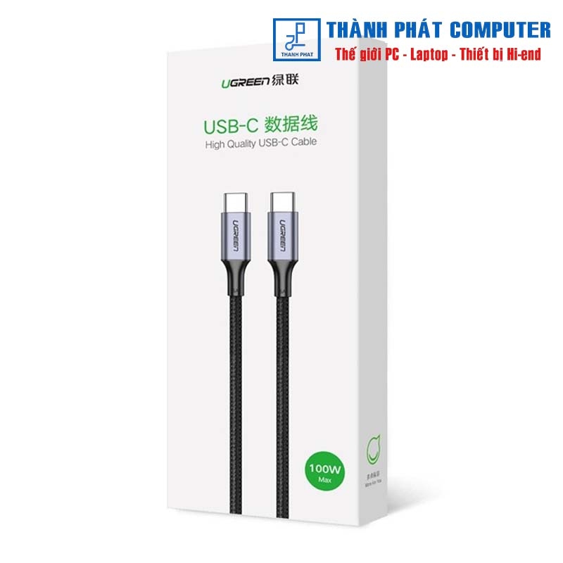 Cáp Type-C QC4.0, PD3.0 100W dài 0,5m Ugreen 20478