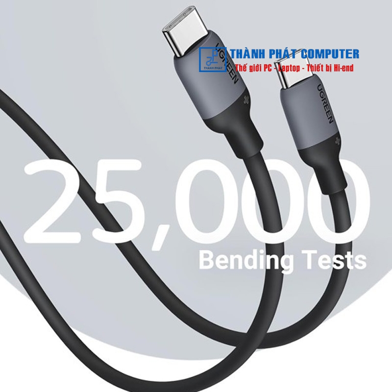 Cáp Type-C silicon mềm dài 2m Ugreen 15285